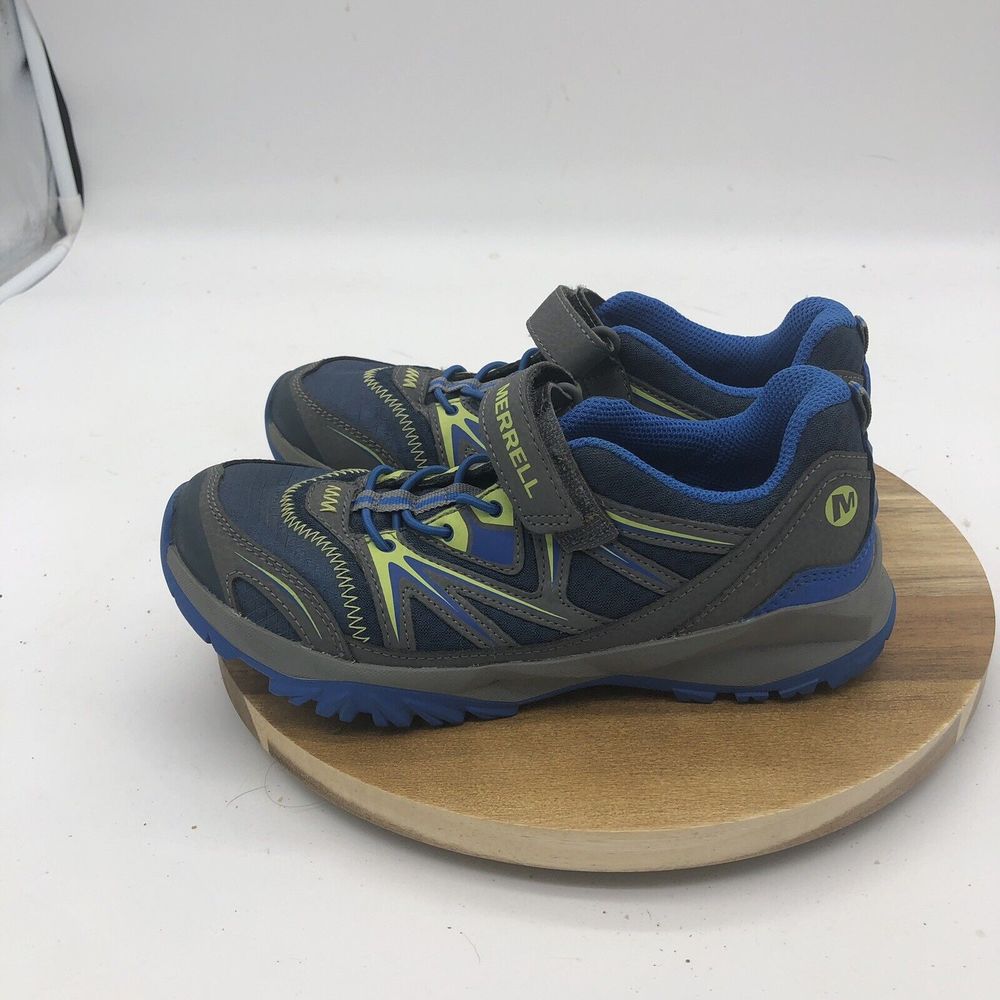 Merrell Carpa Bolt Hiking Shoes Boys Blue Green 1.5 Sneakers Outdoor Hiking - Picture 9 of 9